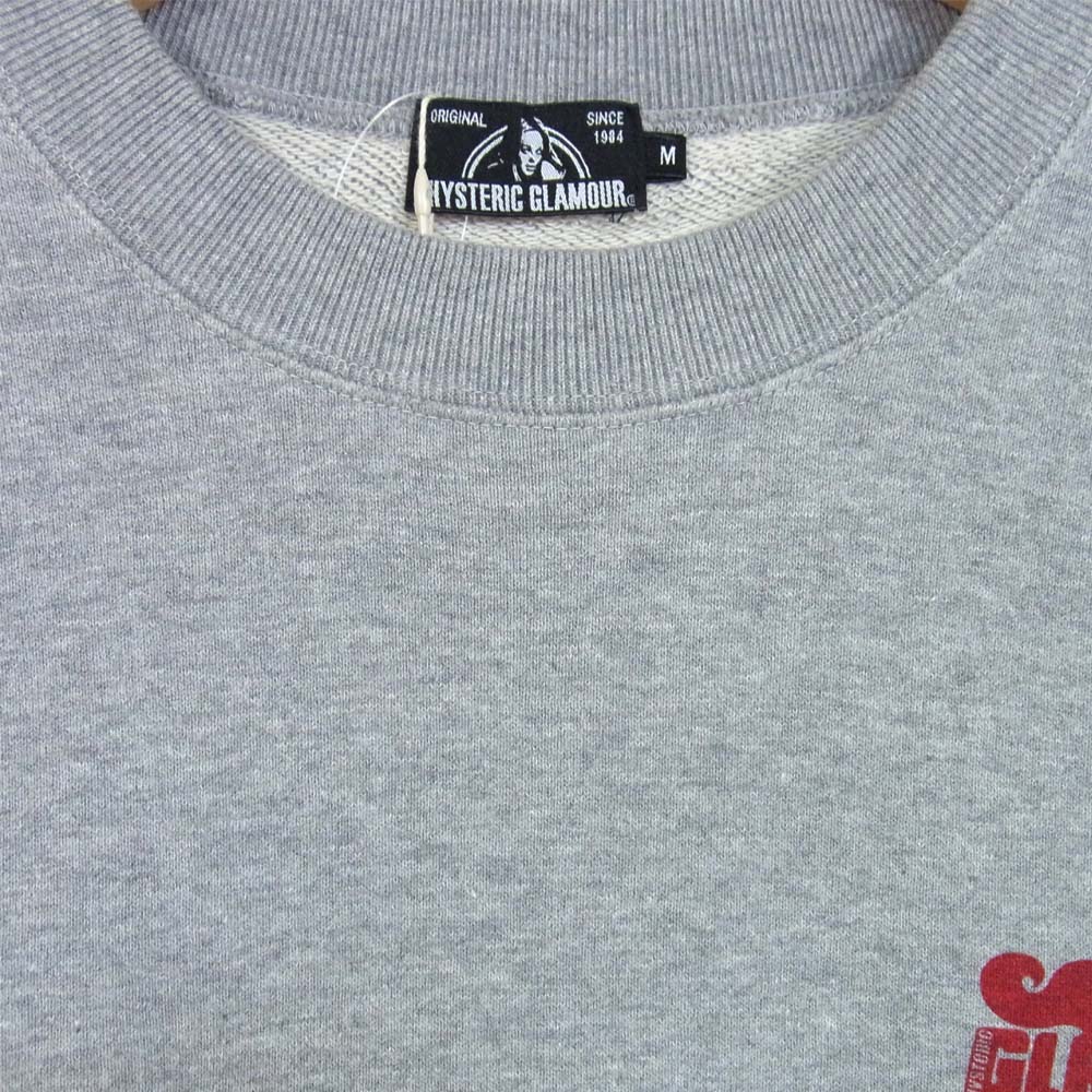 HYSTERIC GLAMOUR ヒステリックグラマー 02203CS14 VIXEN GIRL スウェット グレー系 M【美品】【中古】