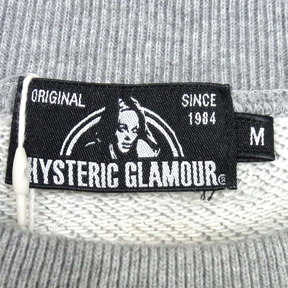 HYSTERIC GLAMOUR ヒステリックグラマー 02203CS14 VIXEN GIRL スウェット グレー系 M【美品】【中古】