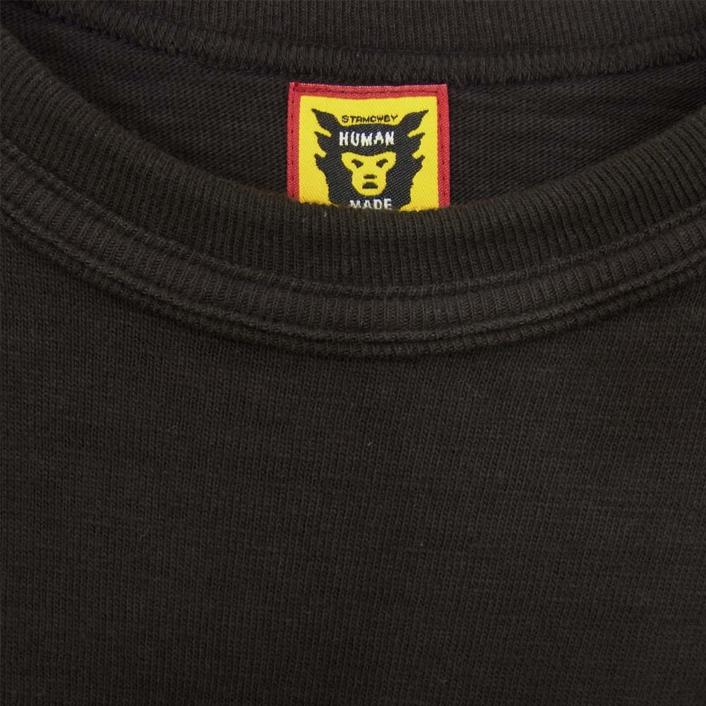 HUMAN MADE ヒューマンメイド DRY ALLS バード プリント Tシャツ チャコール系 M【中古】