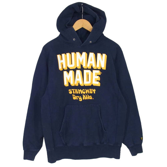 HUMAN MADE ヒューマンメイド Pizza Hoodie プルオーバー パーカー ネイビー系 M【中古】