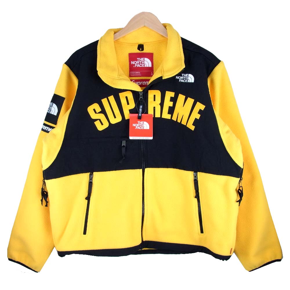 Supreme シュプリーム 19SS NA11903I   × ノースフェイス THE NORTH FACE 19SS ARC DENALI JACKET デナリ ジャケット イエロー系 ブラック系 L【新古品】【未使用】【中古】