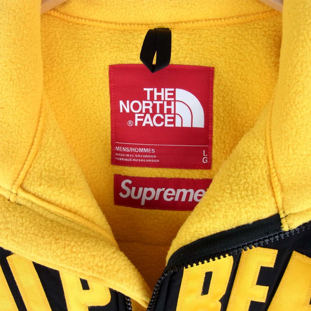 Supreme シュプリーム 19SS NA11903I   × ノースフェイス THE NORTH FACE 19SS ARC DENALI JACKET デナリ ジャケット イエロー系 ブラック系 L【新古品】【未使用】【中古】