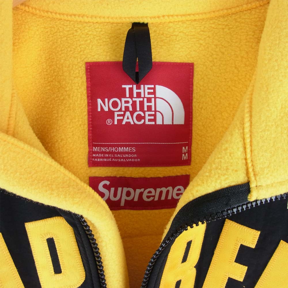 Supreme シュプリーム 19SS NA11903I  × ノースフェイス THE NORTH FACE 19SS ARC DENALI JACKET デナリ ジャケット イエロー系 ブラック系 M【新古品】【未使用】【中古】