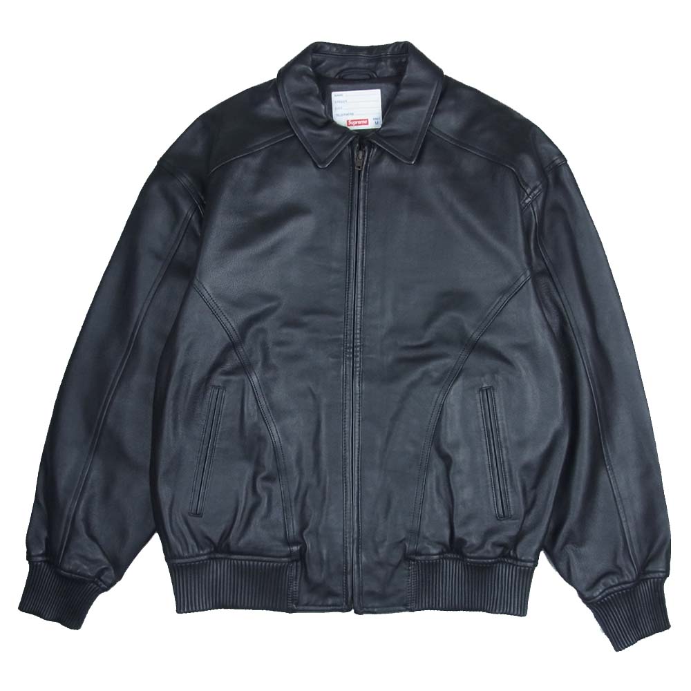 Supreme シュプリーム 18ss Studded Arc Logo Leather Jacket  スタッズ アーチロゴ レザー ジャケット ブラック系 M【美品】【中古】
