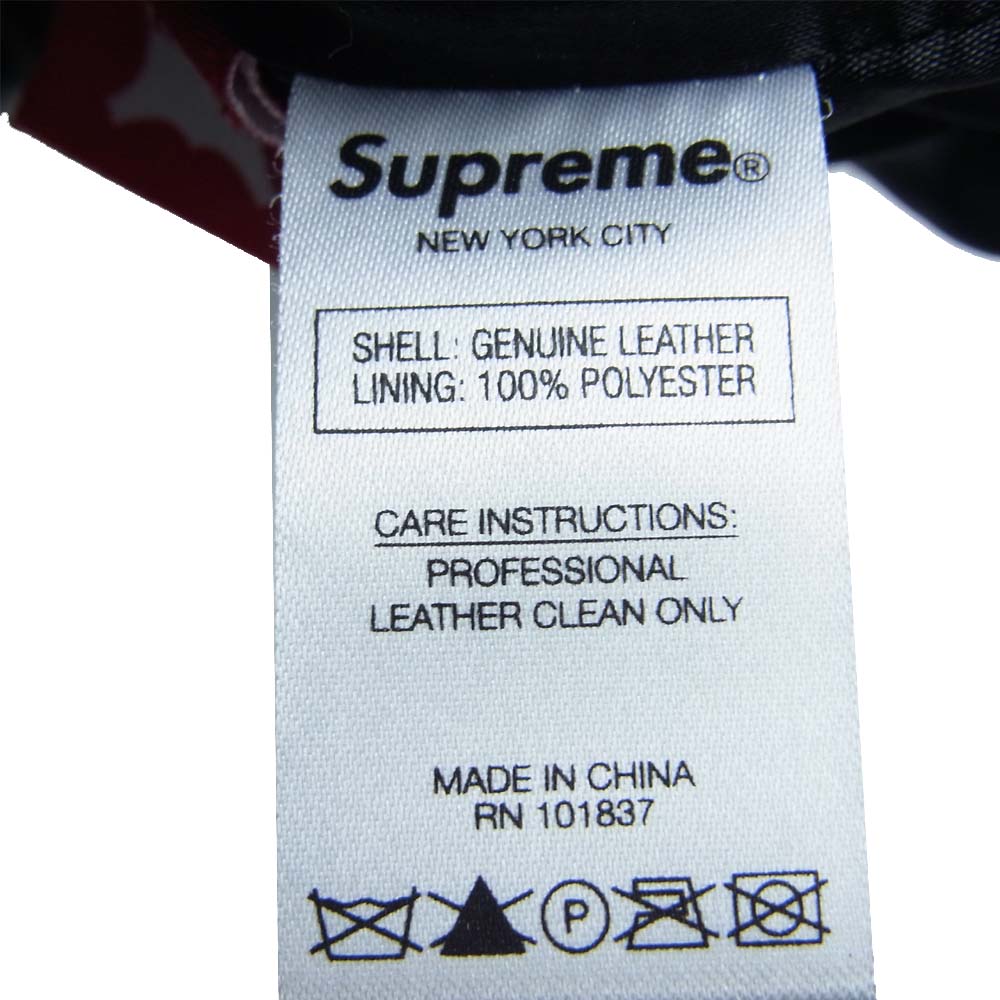 Supreme シュプリーム 18ss Studded Arc Logo Leather Jacket  スタッズ アーチロゴ レザー ジャケット ブラック系 M【美品】【中古】