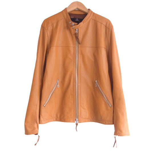 UNITED ARROWS ユナイテッドアローズ B&Y ゴートレザー シングル ライダース ジャケット ベージュ系 ベージュ系 L L【中古】