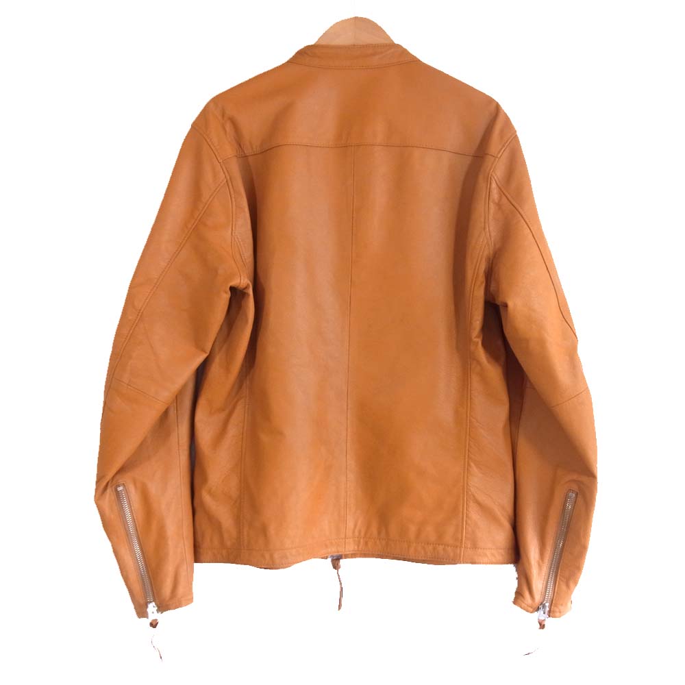 UNITED ARROWS ユナイテッドアローズ B&Y ゴートレザー シングル ライダース ジャケット ベージュ系 ベージュ系 L L【中古】