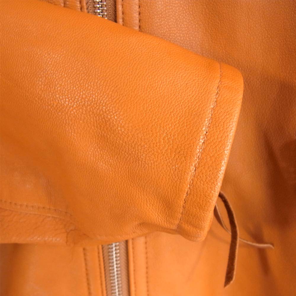 UNITED ARROWS ユナイテッドアローズ B&Y ゴートレザー シングル ライダース ジャケット ベージュ系 ベージュ系 L L【中古】