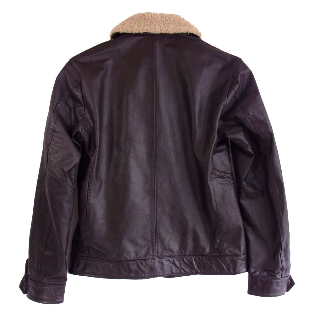UNITED ARROWS ユナイテッドアローズ B&Y 襟ボア ムートン レザー ジャケット ブラウン系 L【中古】