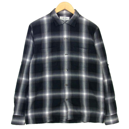 UNUSED アンユーズド US0469 オンブレ チェック シャツ グレー系 3【中古】