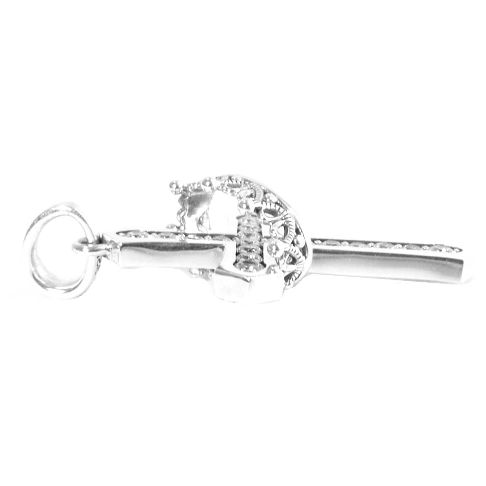 ジャスティン デイビス ギャラ付き SPJ 122-1 Cross With Crown Pendant シルバー系【美品】【中古】