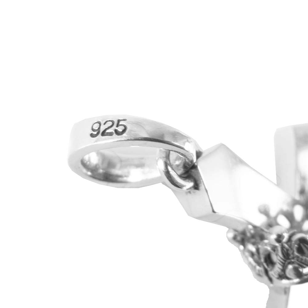 ジャスティン デイビス ギャラ付き SPJ 122-1 Cross With Crown Pendant シルバー系【美品】【中古】