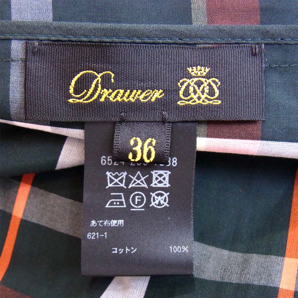 Drawer ドゥロワー 6524-299-1388 マドラスチェック ロングスカート マルチカラー系 36【中古】