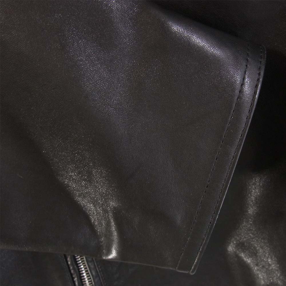 エンメティ EMMETI 20SS JOSEPH ジョセフ ラムスキン ナッパマンガ ダブルライダース ジャケット ブラック系 52【美品】【中古】