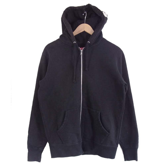 Supreme シュプリーム 15AW Felt Hood Logo Zip Up Sweat フードロゴ ジップ パーカー ブラック系 M【中古】
