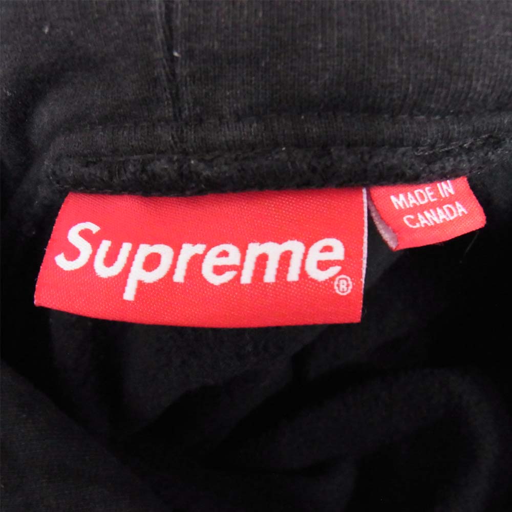 Supreme シュプリーム 15AW Felt Hood Logo Zip Up Sweat フードロゴ ジップ パーカー ブラック系 M【中古】