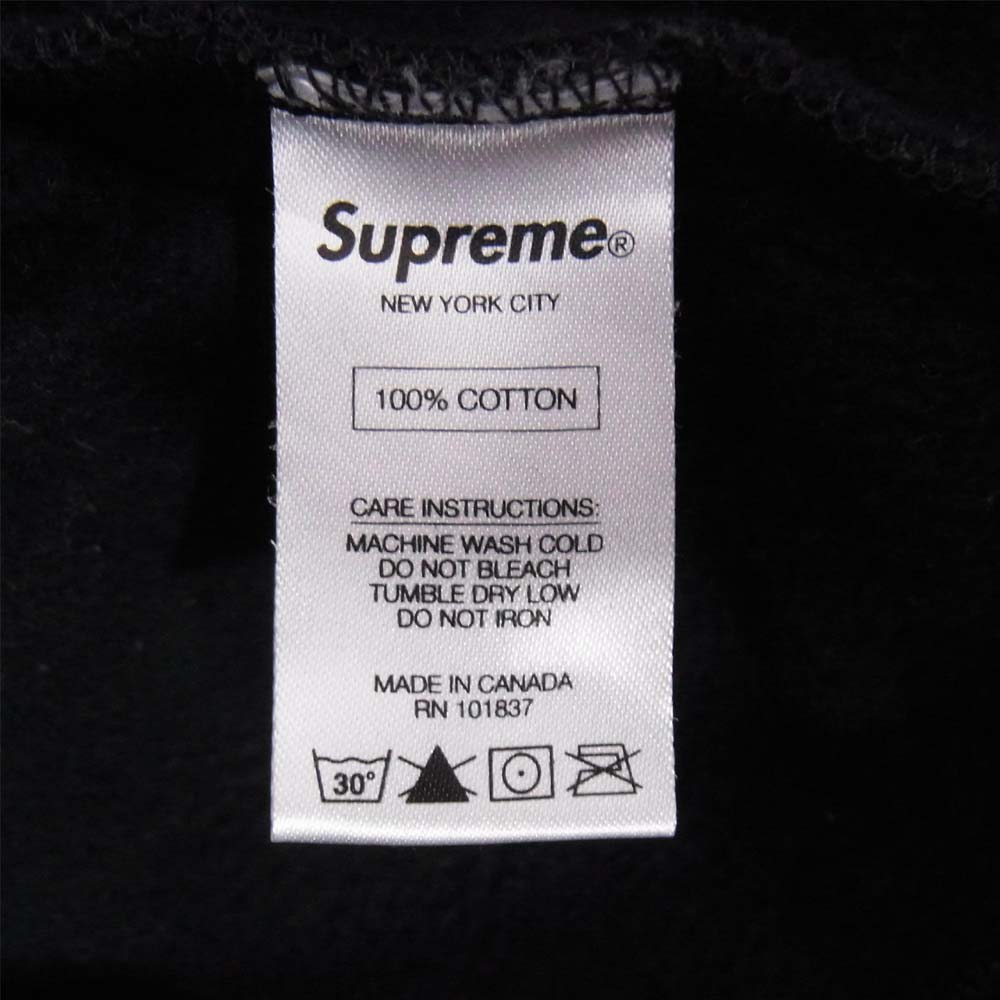 Supreme シュプリーム 15AW Felt Hood Logo Zip Up Sweat フードロゴ ジップ パーカー ブラック系 M【中古】