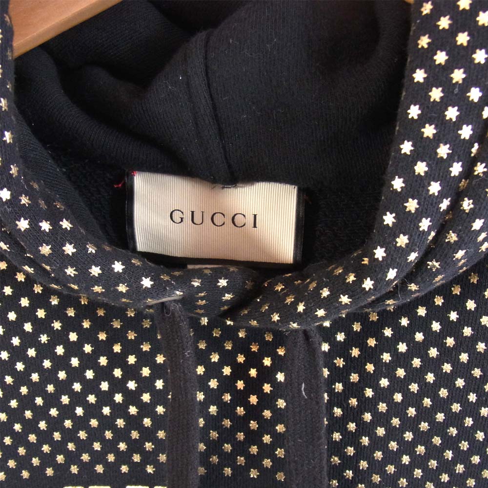 GUCCI グッチ 18AW 国内正規品 SEGAフォント GUCCＹ ロゴ 星柄 イタリア製 ブラック系 M【中古】