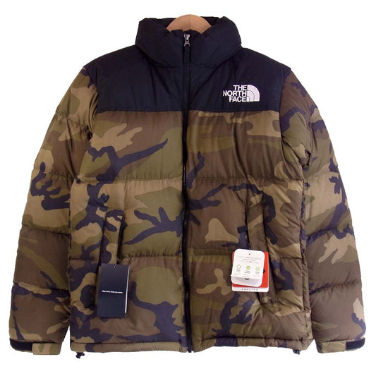 ザノースフェイス ND91842 Nuptse Jacket ヌプシ ウッドランド カモ カーキ系 M【新古品】【未使用】【中古】