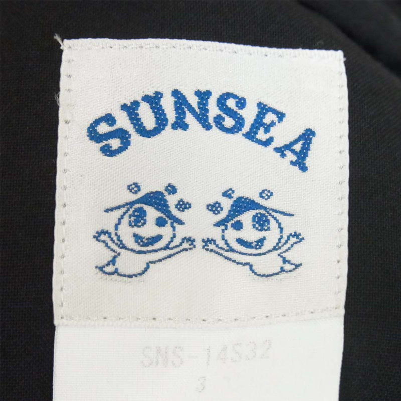 SUNSEA サンシー SNS-14S32 ナイスマテリアル ジャケット ブラック系 3【中古】