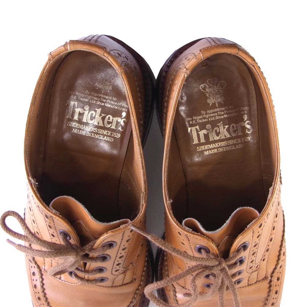 Tricker's トリッカーズ M5633 BOURTON バートン レザーソール ACORN エイコン ライトブラウン系 8.5【中古】