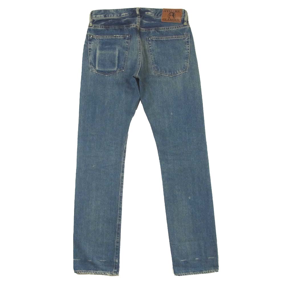 HYSTERIC GLAMOUR ヒステリックグラマー 0243AP17 SP加工 デニム リメイク 加工 スリム ストレート インディゴブルー系 31inch【極上美品】【中古】