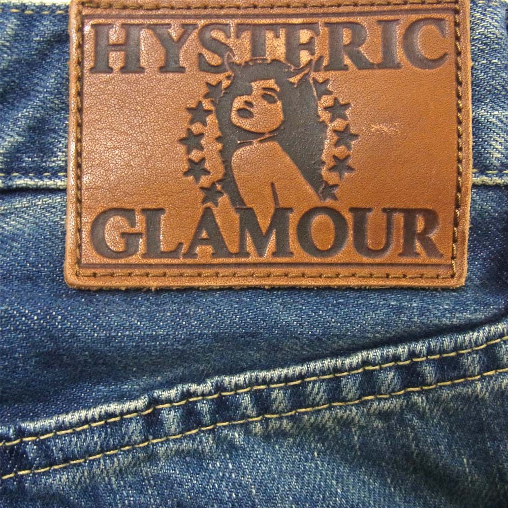 HYSTERIC GLAMOUR ヒステリックグラマー 0243AP17 SP加工 デニム リメイク 加工 スリム ストレート インディゴブルー系 31inch【極上美品】【中古】