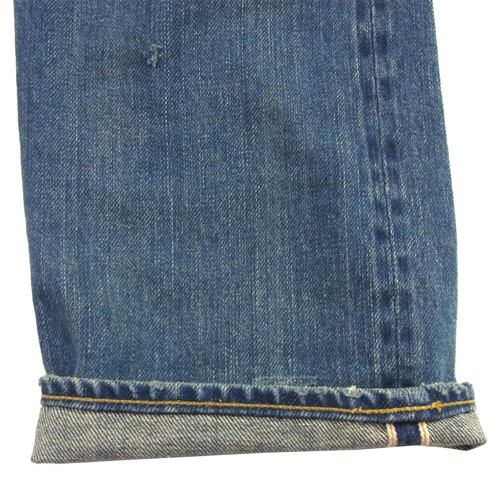 HYSTERIC GLAMOUR ヒステリックグラマー 0243AP17 SP加工 デニム リメイク 加工 スリム ストレート インディゴブルー系 31inch【極上美品】【中古】