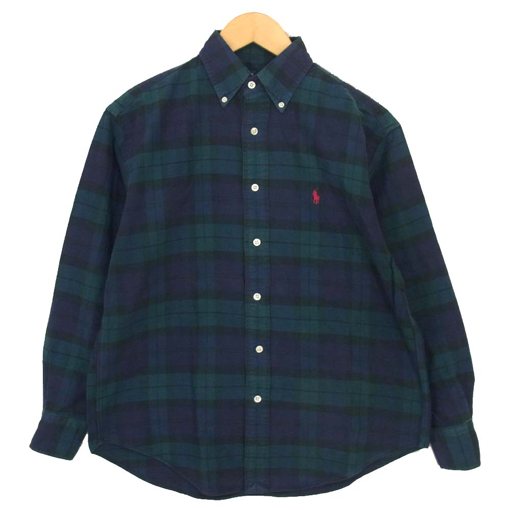 RALPH LAUREN ラルフローレン ラルフローレン ボタンダウン チェック シャツ ネイビー系 6【中古】