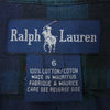 RALPH LAUREN ラルフローレン ラルフローレン ボタンダウン チェック シャツ ネイビー系 6【中古】