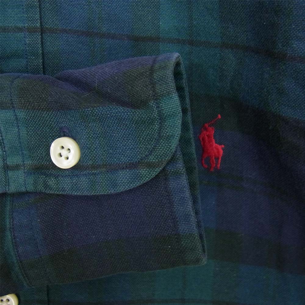 RALPH LAUREN ラルフローレン ラルフローレン ボタンダウン チェック シャツ ネイビー系 6【中古】