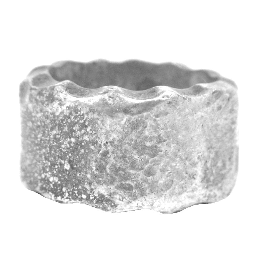 BIGHAND ビッグハンド タタキ 平打ち SUN サン 太陽神 リング シルバー系 15号程度【中古】