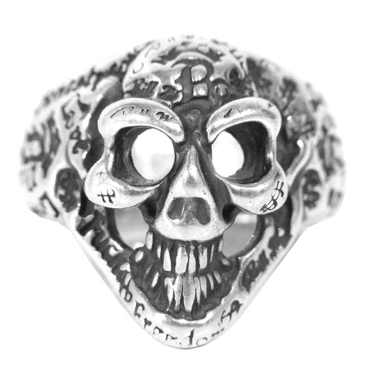 BILL WALL LEATHER ビルウォールレザー Graffiti Small GLS Ring グラフィティ グッドラック スモール スカル リング シルバー系 17～18号程度【中古】
