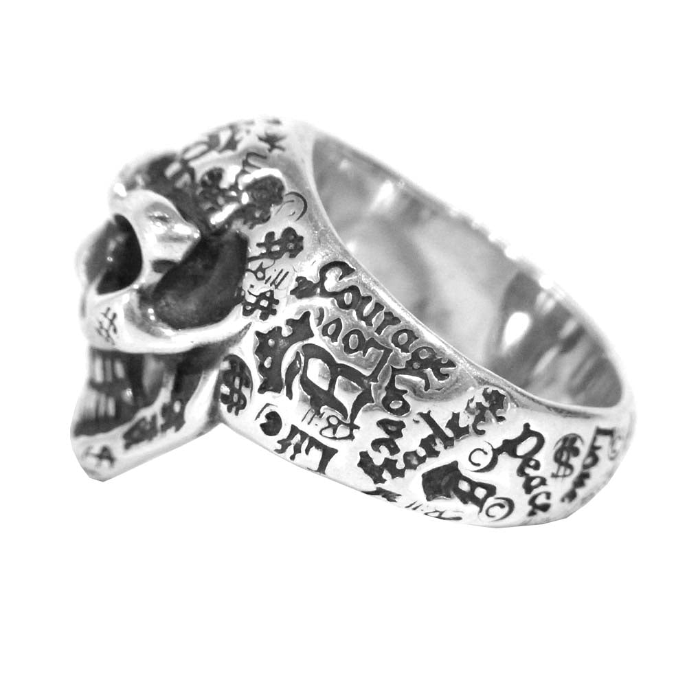 BILL WALL LEATHER ビルウォールレザー Graffiti Small GLS Ring グラフィティ グッドラック スモール スカル リング シルバー系 17～18号程度【中古】