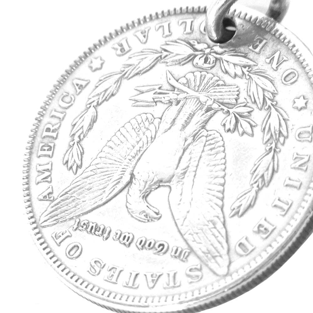 WINGROCK ウィングロック K18 金メタル ルビー モルガンコイン ペンダントトップ シルバー系【中古】