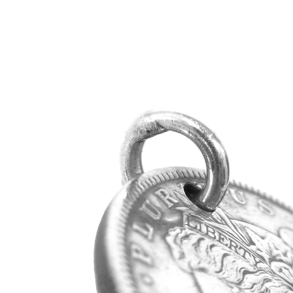 WINGROCK ウィングロック K18 金メタル ルビー モルガンコイン ペンダントトップ シルバー系【中古】