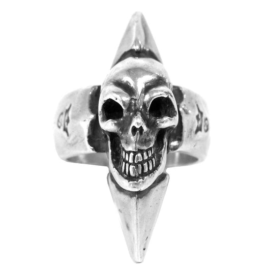 GABOR ガボール 国内正規店ギャランティカード付属 Skull with Spike Ring スカル ウィズ スパイク リング シルバー系 29～30号程度【中古】