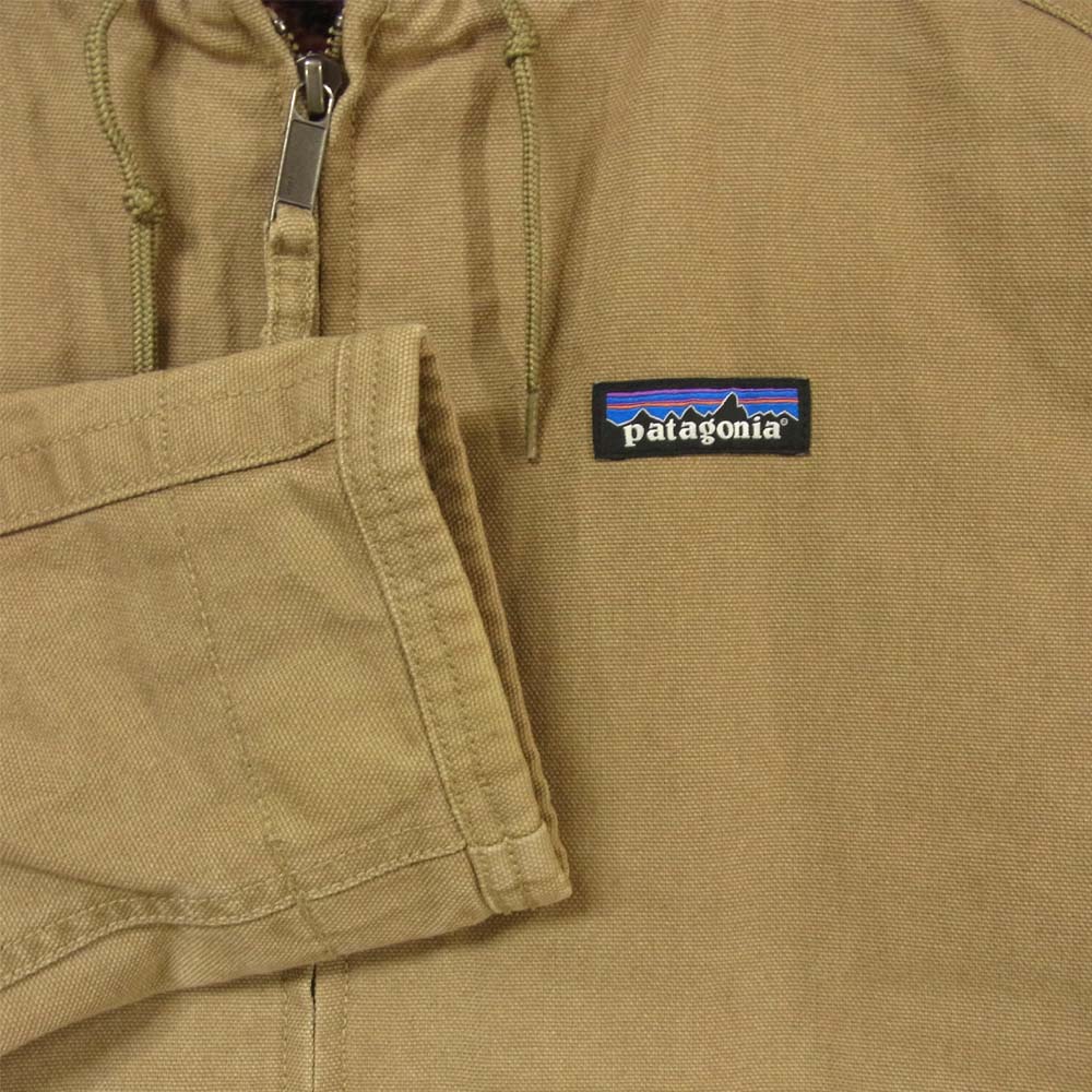 patagonia パタゴニア 16年製 Lined Canvas Hoody ラインド キャンバス フーディ ジャケット ライトブラウン系 S【中古】