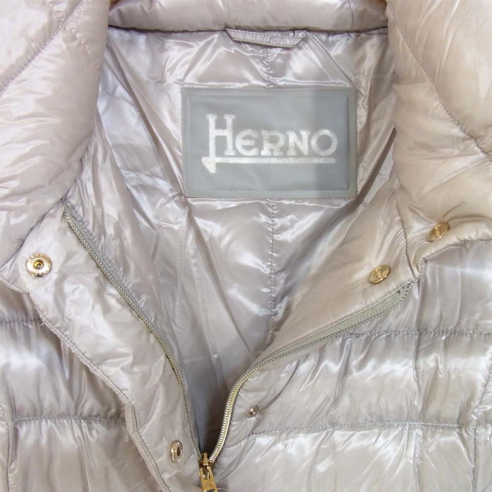 Herno ヘルノ 国内正規品 PI10523D ダウンコート シルバー系 42【新古品】【未使用】【中古】