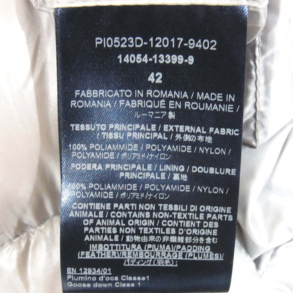 Herno ヘルノ 国内正規品 PI10523D ダウンコート シルバー系 42【新古品】【未使用】【中古】