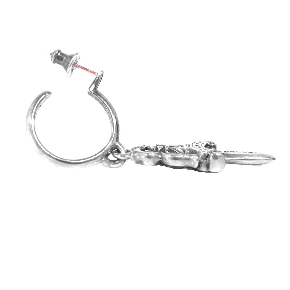 CHROME HEARTS クロムハーツ（原本無） No5 DAGGER ダガーフープピアス シルバー系【中古】