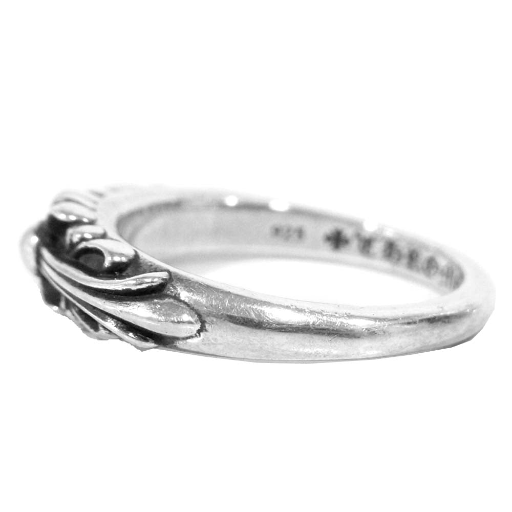 CHROME HEARTS クロムハーツ（原本無） ベイビー クラシック フローラル クロス リング シルバー系 18号程度【中古】