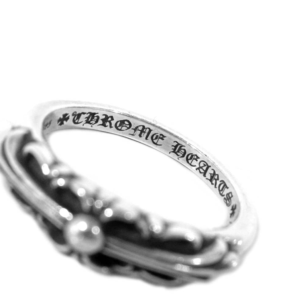 CHROME HEARTS クロムハーツ（原本無） ベイビー クラシック フローラル クロス リング シルバー系 18号程度【中古】