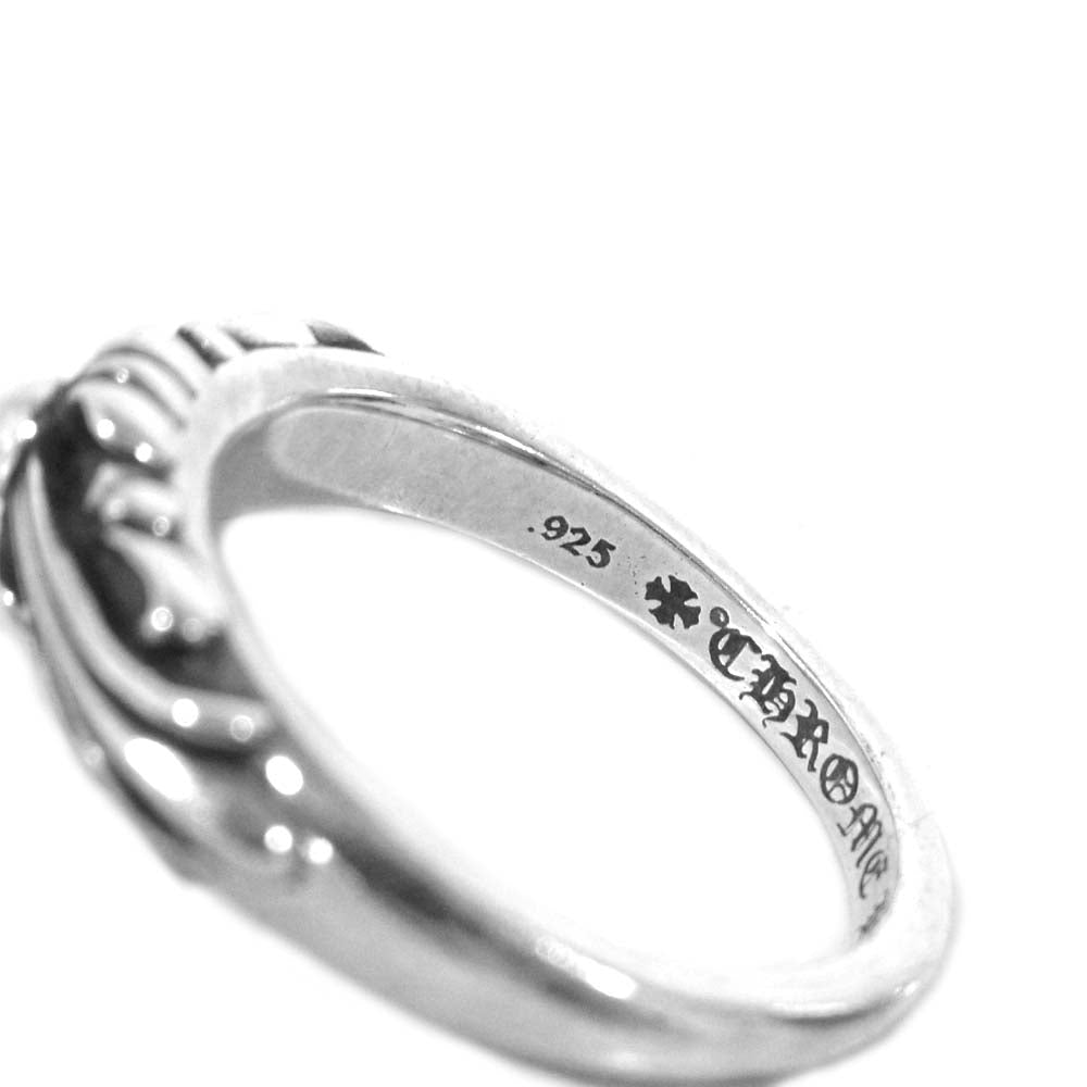 CHROME HEARTS クロムハーツ（原本無） ベイビー クラシック フローラル クロス リング シルバー系 18号程度【中古】