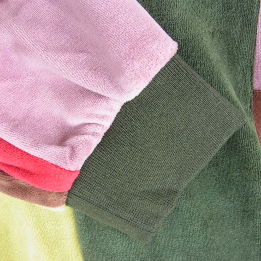 Supreme シュプリーム 20AW Patchwork Velour L/S Polo パッチワーク ベロア 長袖 ポロ シャツ マルチカラー系 M【新古品】【未使用】【中古】