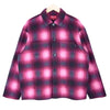Supreme シュプリーム 20AW Shadow Plaid Fleece Shirt シャドウ プレイド フリース チェック シャツ レッド系 エンジ系 M【新古品】【未使用】【中古】