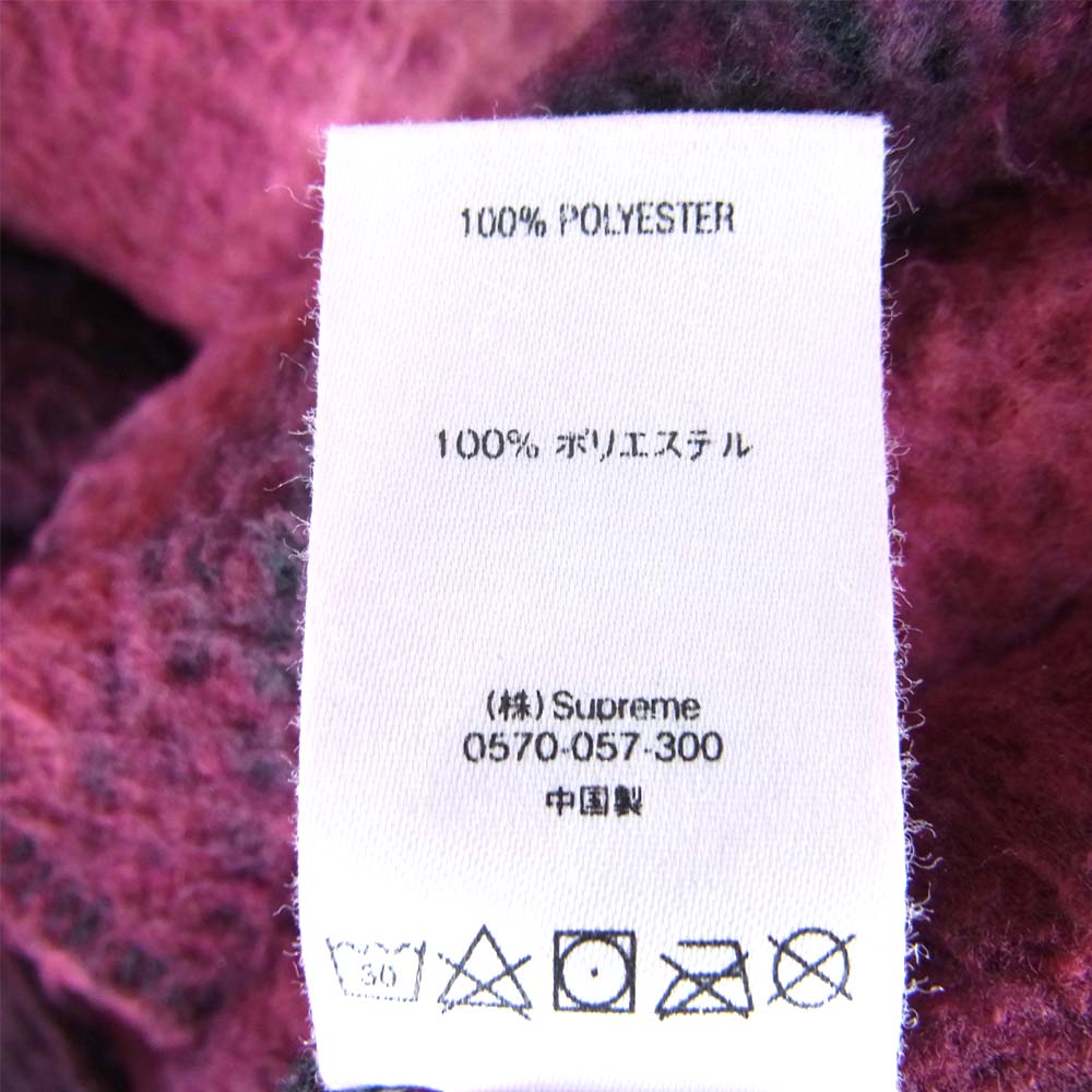Supreme シュプリーム 20AW Shadow Plaid Fleece Shirt シャドウ プレイド フリース チェック シャツ レッド系 エンジ系 M【新古品】【未使用】【中古】