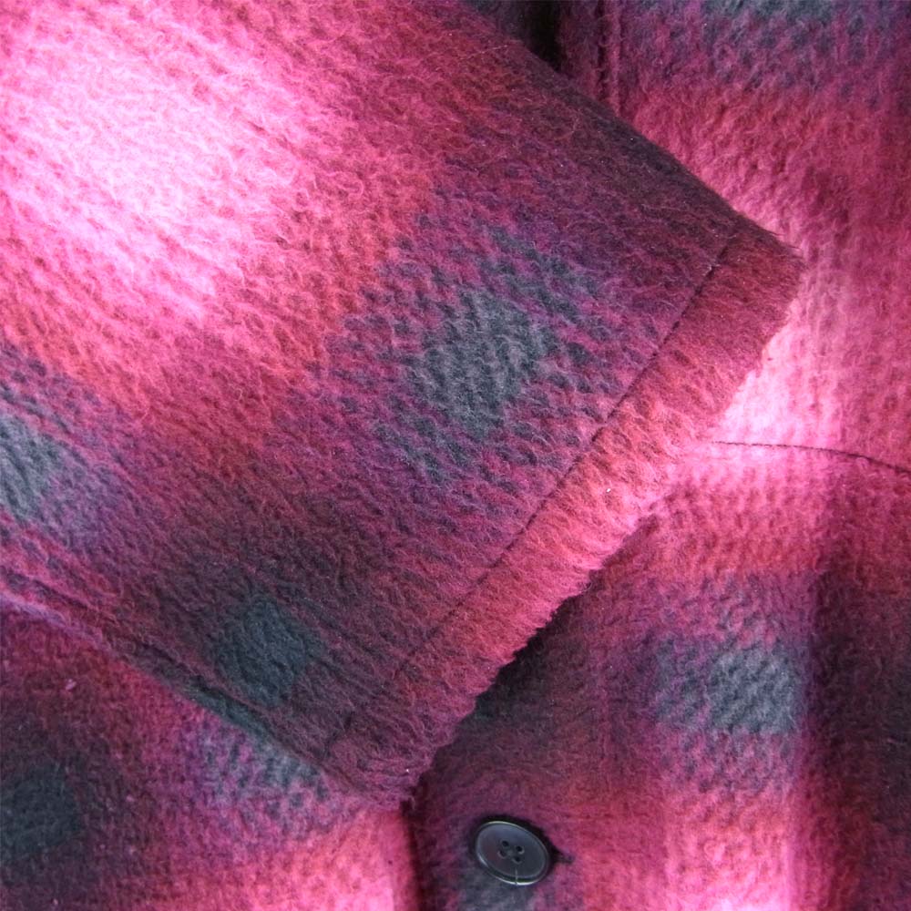 Supreme シュプリーム 20AW Shadow Plaid Fleece Shirt シャドウ プレイド フリース チェック シャツ レッド系 エンジ系 M【新古品】【未使用】【中古】