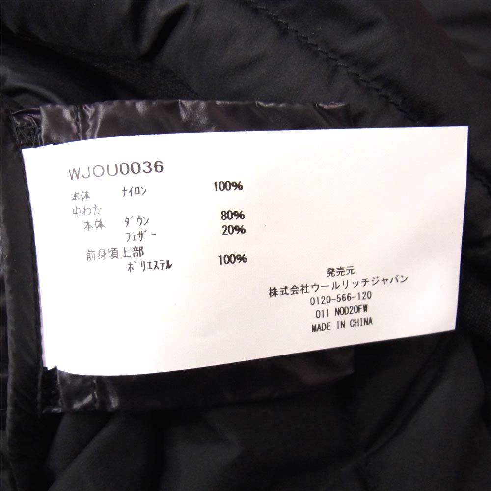 WOOLRICH ウールリッチ WJOU0036 WJOU0036 TUNDRA DOWN PULLOVER タンドラ ダウン プルオーバー ブラック系 M【新古品】【未使用】【中古】
