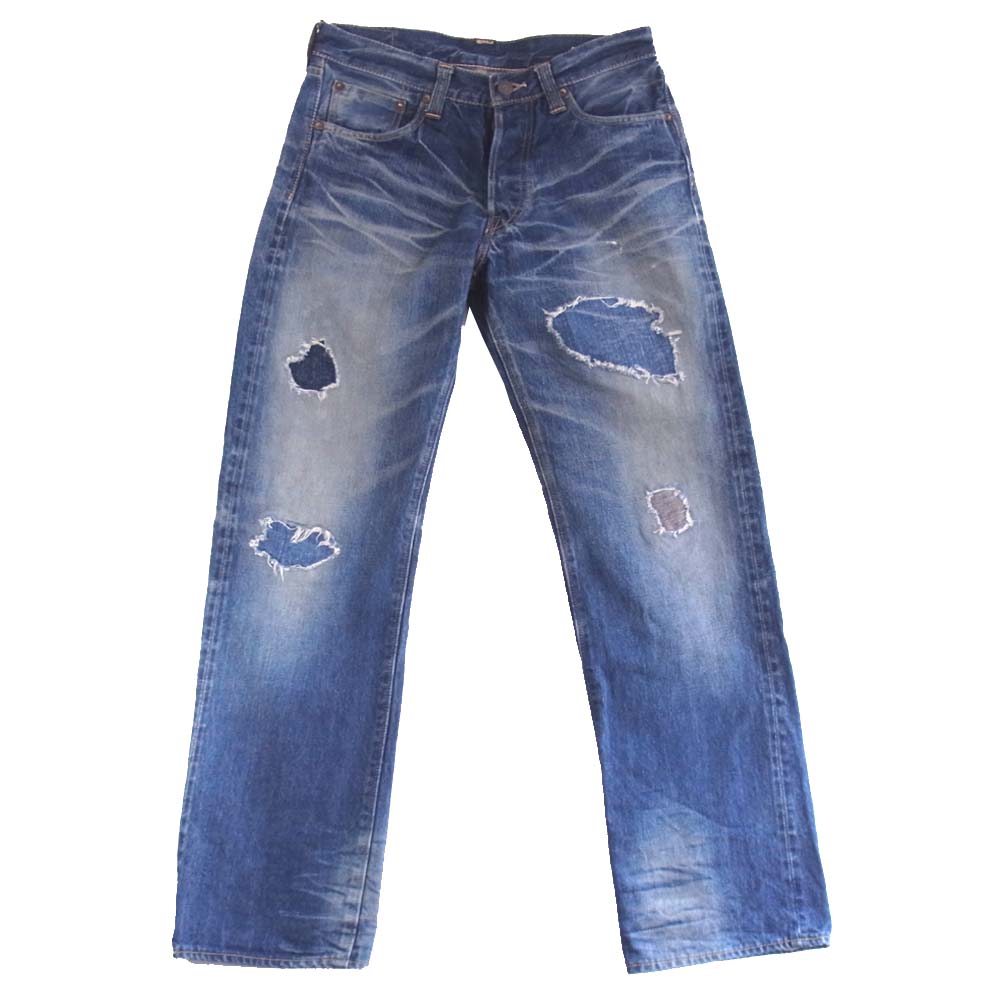 SUGAR CANE シュガーケーン FIBER DENIM LONE STAR JEANS TWO STAR 2スターモデル ローン スター ジーンズ インディゴブルー系 W29【中古】